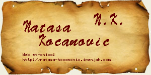 Nataša Kocanović vizit kartica